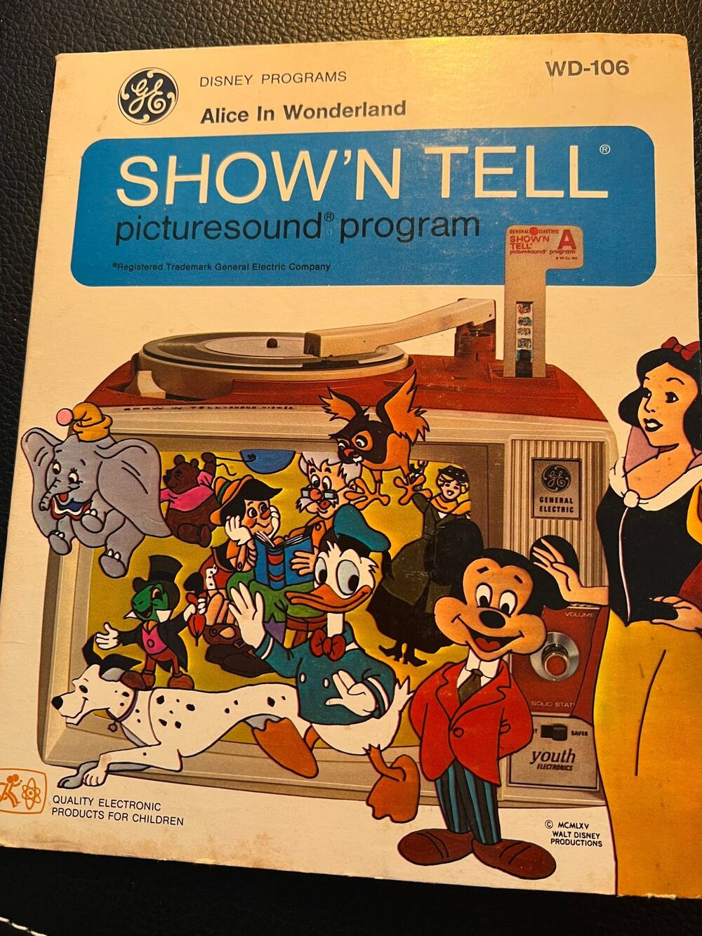 Show'N Tell Picturesound Program Alice in Wonderland WD 106 Vinyl LP Record